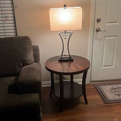 Two End Tables width, two lamps