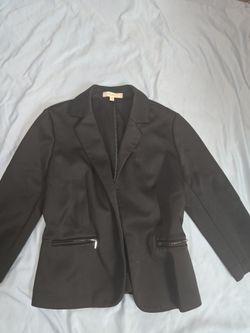 Black Blazer with Zip Pockets