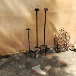 Heavy Metal Candlestick 4"