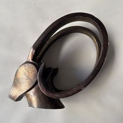 Vintage Hand Forged Metal Decor, Primitive Rustic Industrial Art Object