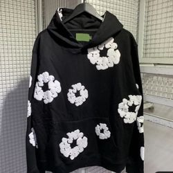 Black Denim Tear Hoodie (Shipping Only)