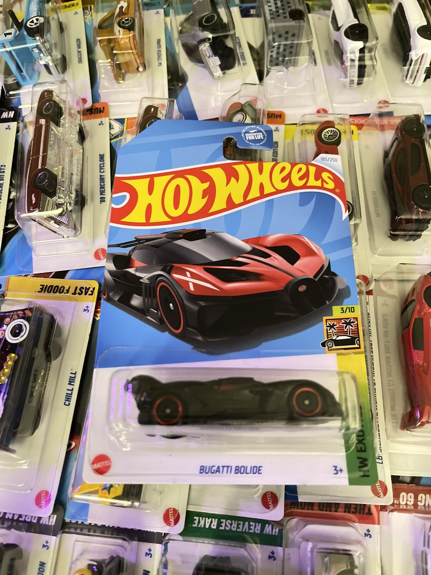 Hot Wheels 2024 | Bugatti Bolide | #185 185/250 | Black/Red | HW Exotics