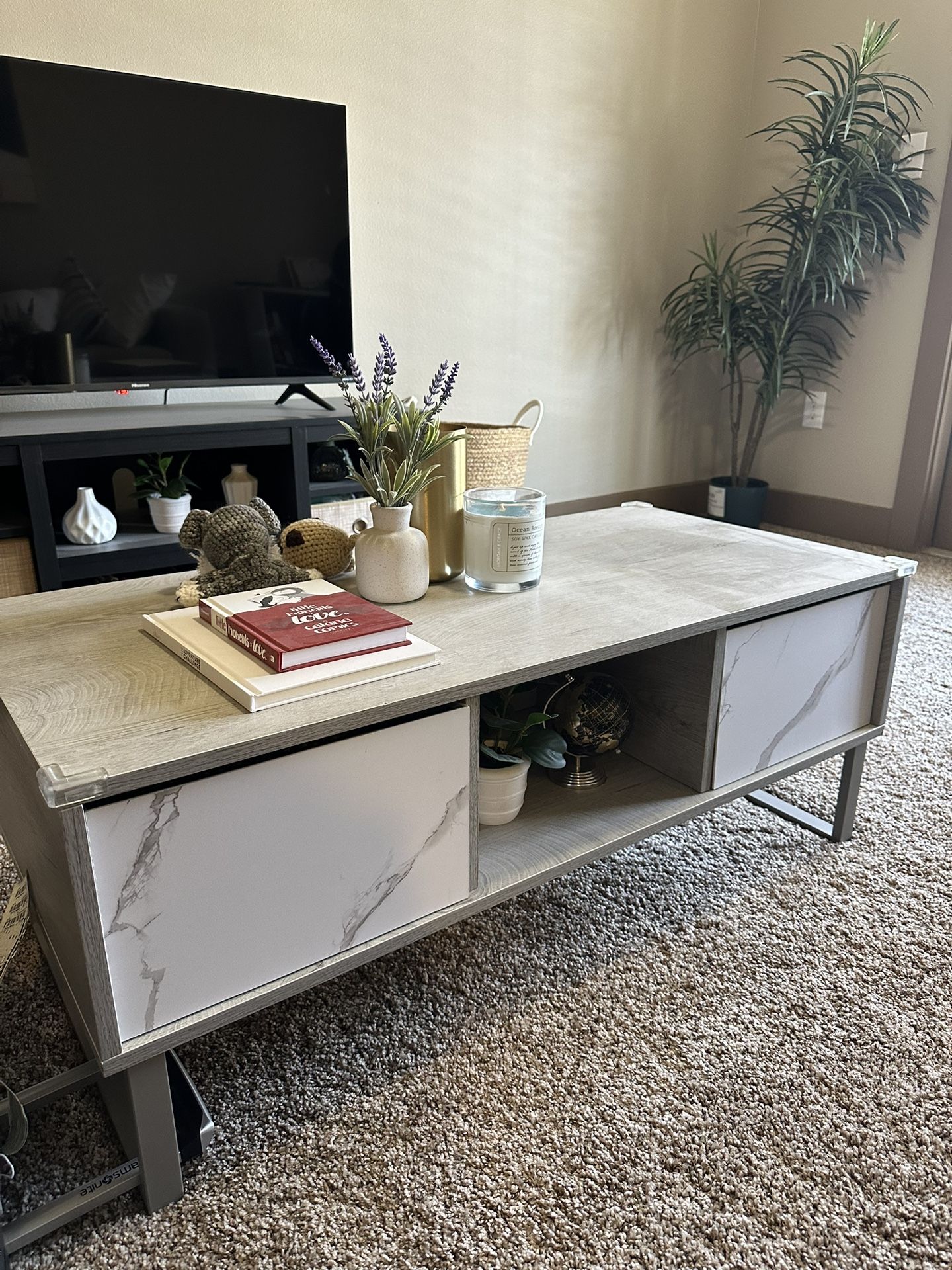 Coffee Table with Storage & Shelves – Stylish & Functional