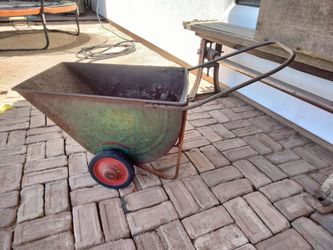Vintage antique milcor pickup cart industrial primitive rustic farmhouse metal iron decoration decor