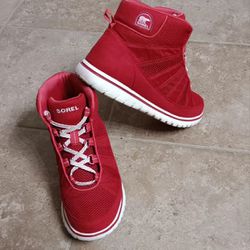 SOREL Tivoli Go Waterproof High-Top Red Sneakers 8.5W (7M)