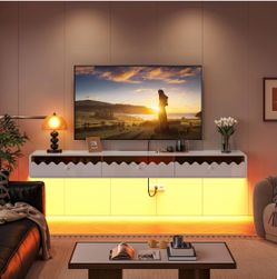 Floating TV Stand with LED Lights