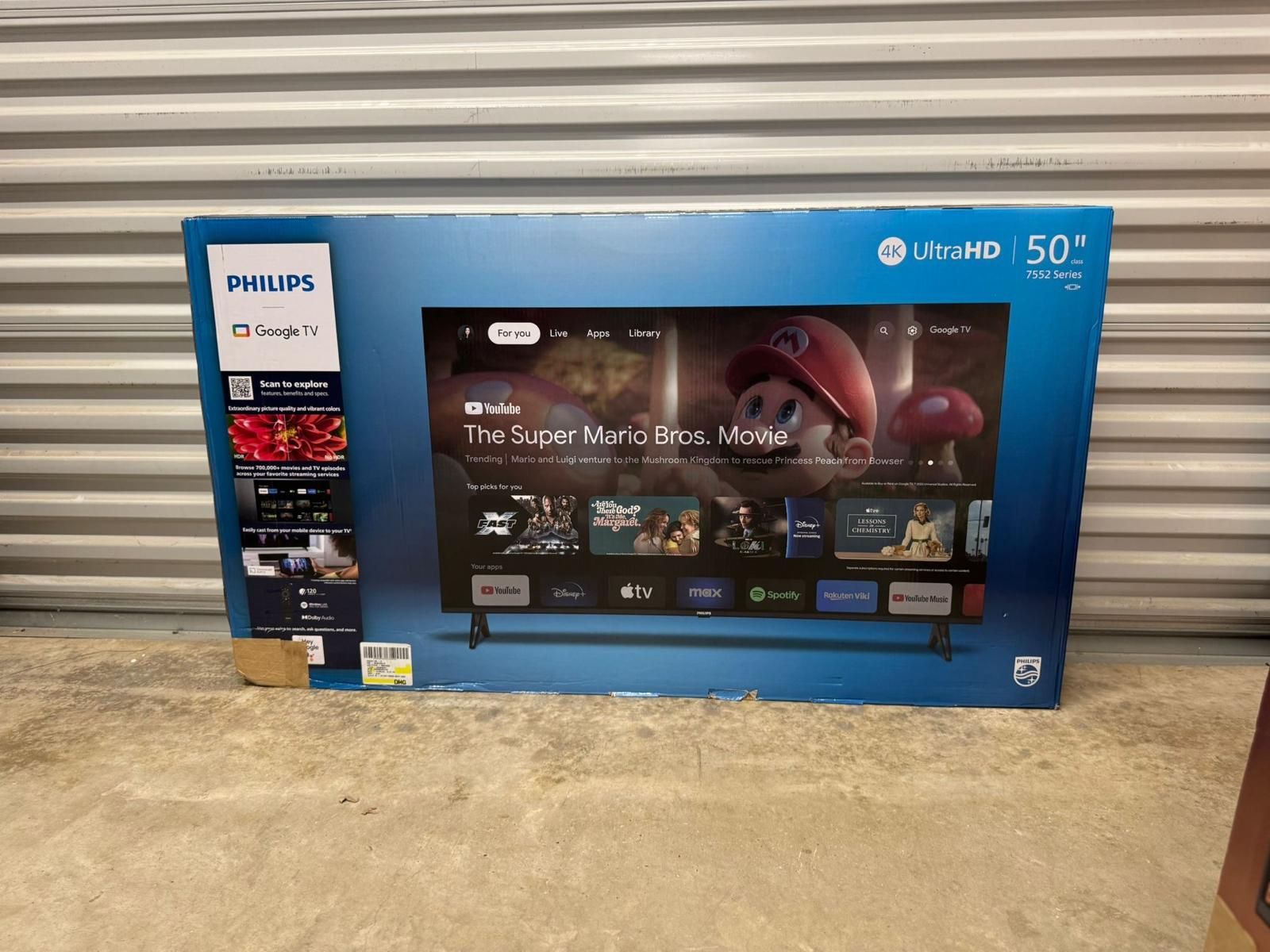 Hd391 50” Philips smart 4k led Uhd tv floor model