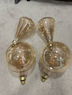 Oversized Amber light bulbs