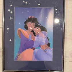 Exclusive Lithograph Aladdin And Jasmin  