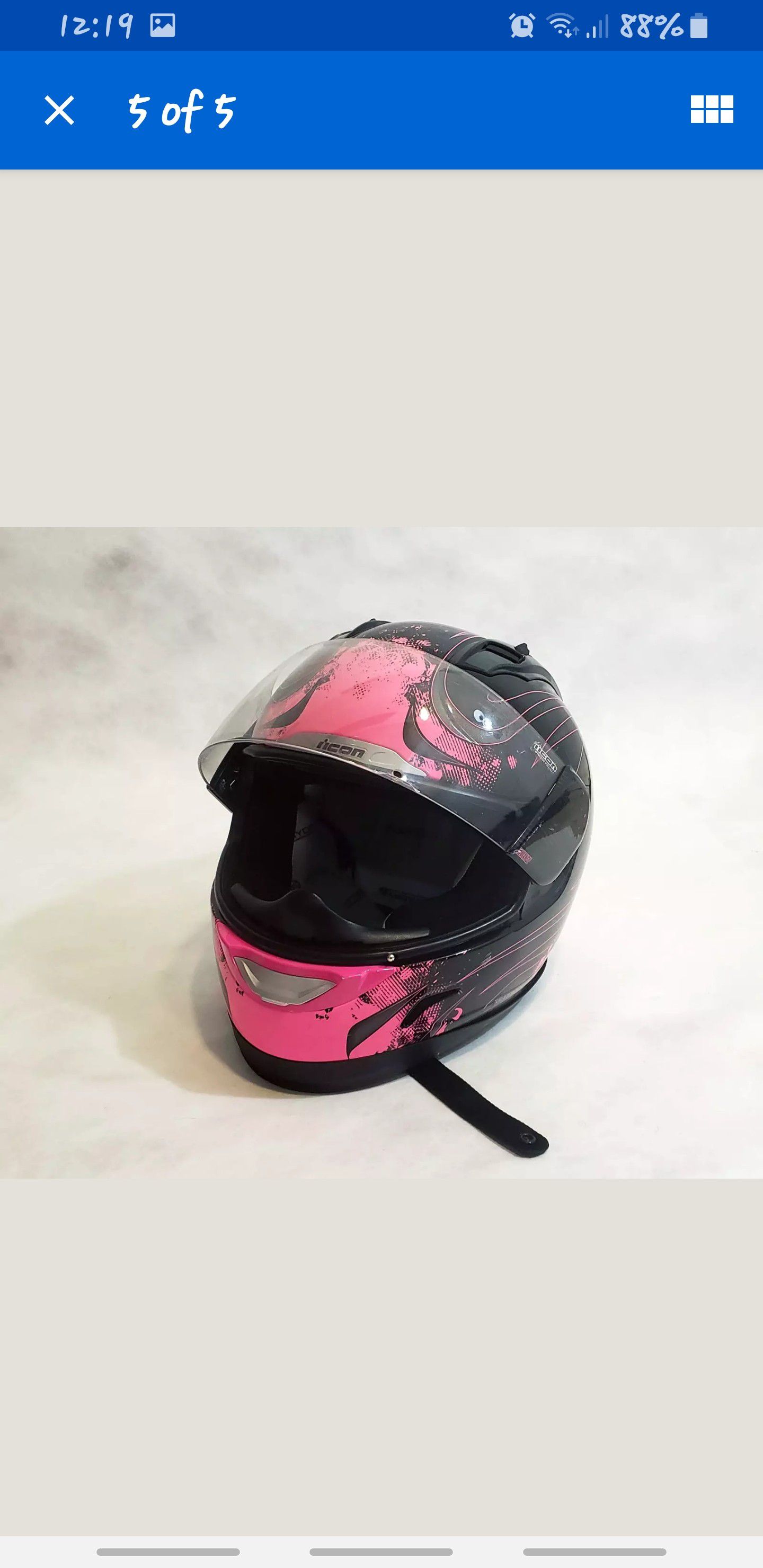 Pink Icon Alliance Threshold Motorcycle Helmet