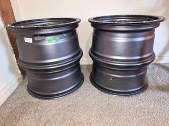 New set of 4 17 inch rims gunmetal/black ION 5 lug pattern