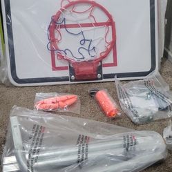 JumpKing ACC-UBSKU Universal Adjustable Trampoline Basketball Hoop w/ Basketball