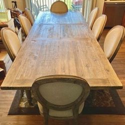 Farmhouse Table With French Provincial Chairs