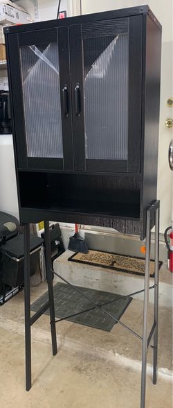 Black Over toilet shelf unit NEW