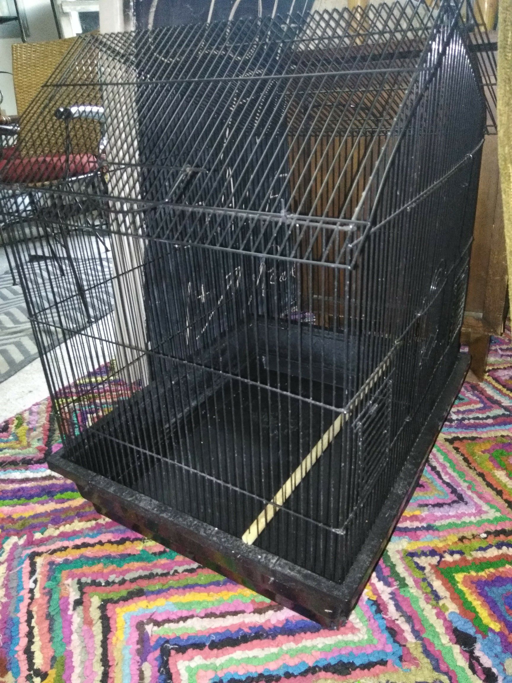 Large bird cage.