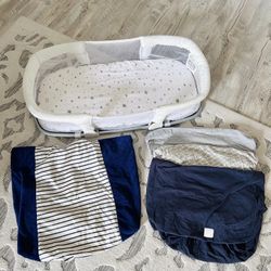 Bassinet Sheet Set + Portable Bassinet + Changing Pad Cover 