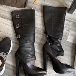 Made In Italy Versace Black Leather Boot