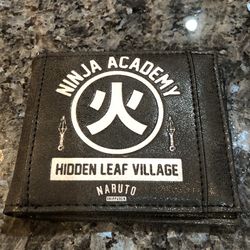 Nartuo Shippuden Ninja Academy Hidden Leaf Village Bifold Wallet.  Brand New Never Used .