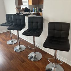 4 modern adjustable bar stools