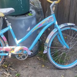 FELT PATCHWORK MEDIUM ALUMINUM BEACH CRUISER SINGLE SPD BIKE RIDES GREAT 💯