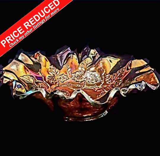 OVER 60 LISTINGS JUST REDUCED ON MY PAGE. CLICK MY PIC AND SCROLL TO SEE THEM.   Vintage Carnival Glass