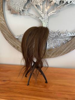 Medium Golden brown 100% Hand Tied Human Hair Topper *New*