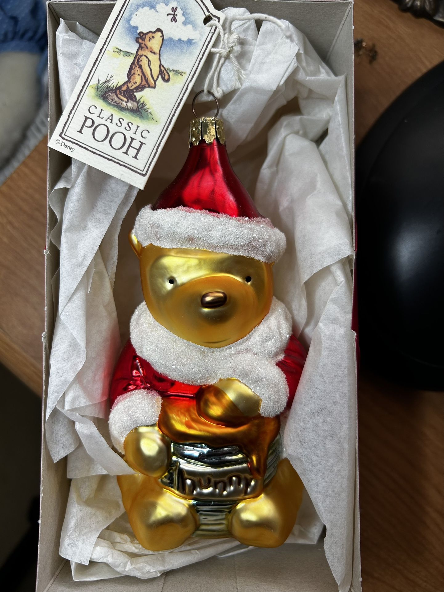 Disney Winnie The Pooh Glass Ornament