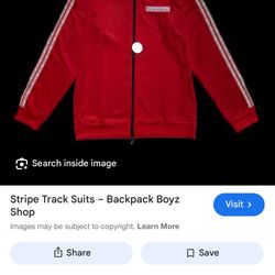 backpackboyz red tracksuit top and bottom XL