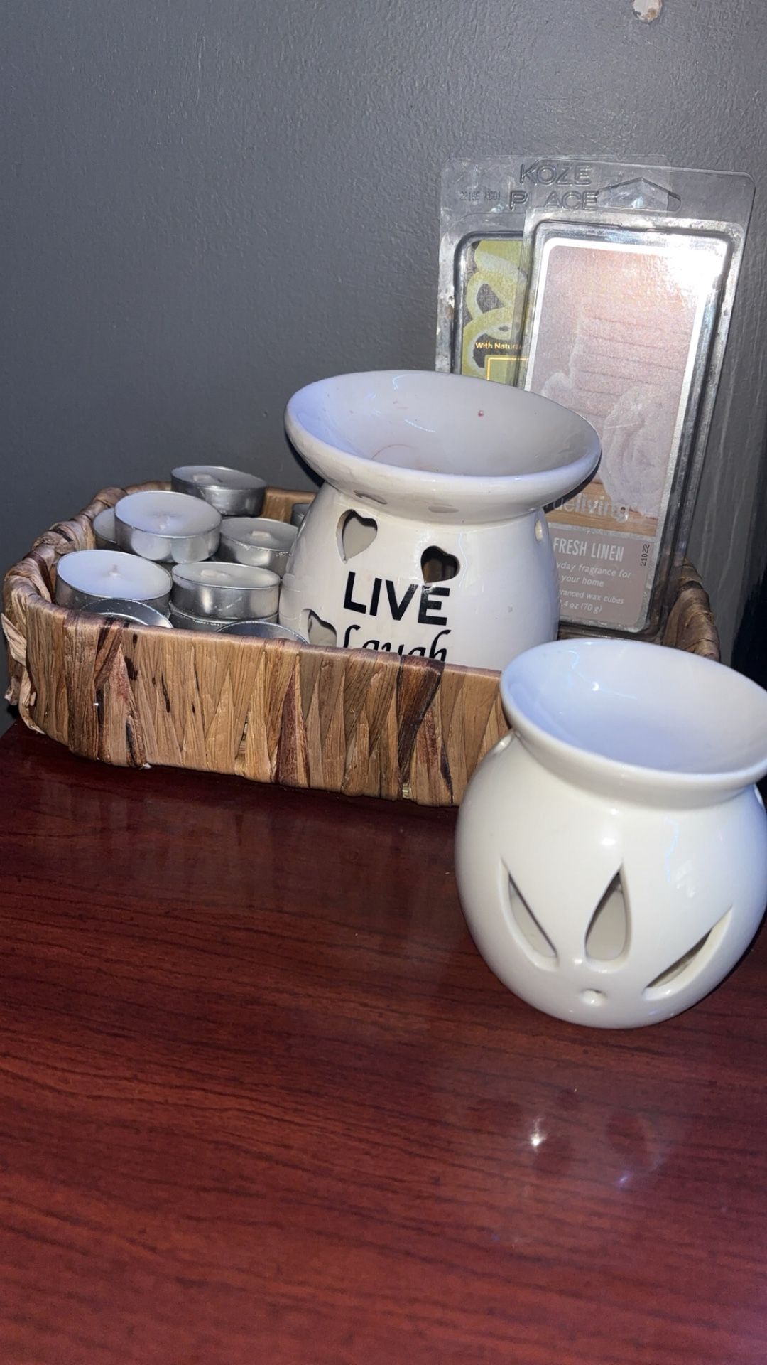 Wax warmers.