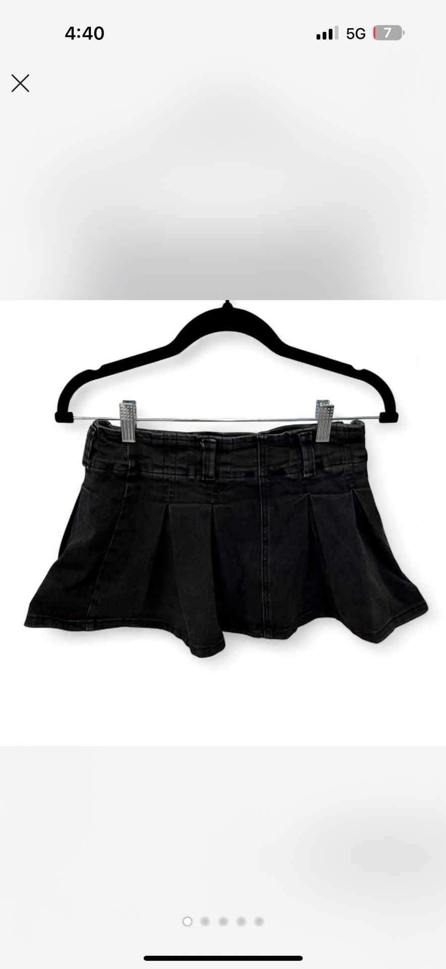 Black Denim Miniskirt With Shorts Underneath 🖤