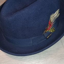 Scala Burgundy Wool Felt Godfather Dress Hat