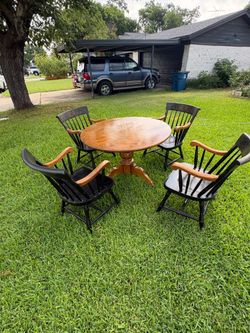 Round table with chairs