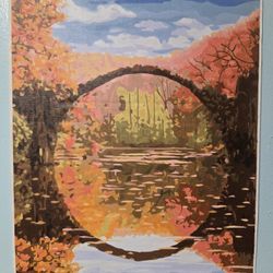 Fall Autumn Harvest Bridge Painting