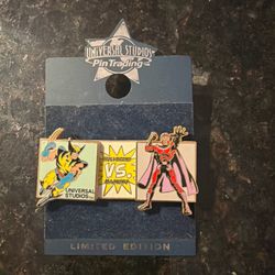 Universal Studios Marvel X Men Pin Wolverine VS. Magneto LE RARE 500