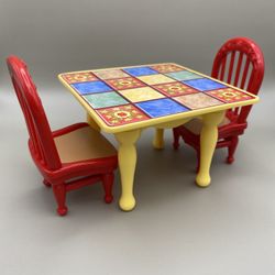 Doll House Fisher Price Loving Family Dollhouse Kitchen Furniture Dining Room Table and Chairs