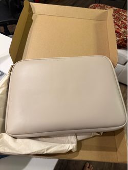 Monos 16 inch laptop sleeve - Ivory ( vegan leather )