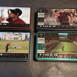 Tiger Slam Commemorative Tins Set Of 4 All Include Golf Balls