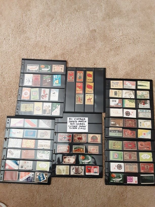 (81)  VINTAGE  SAFETY MATCH BOX COVERS..