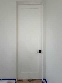 Two New prehung, solid core interior shaker door 8’ Tall