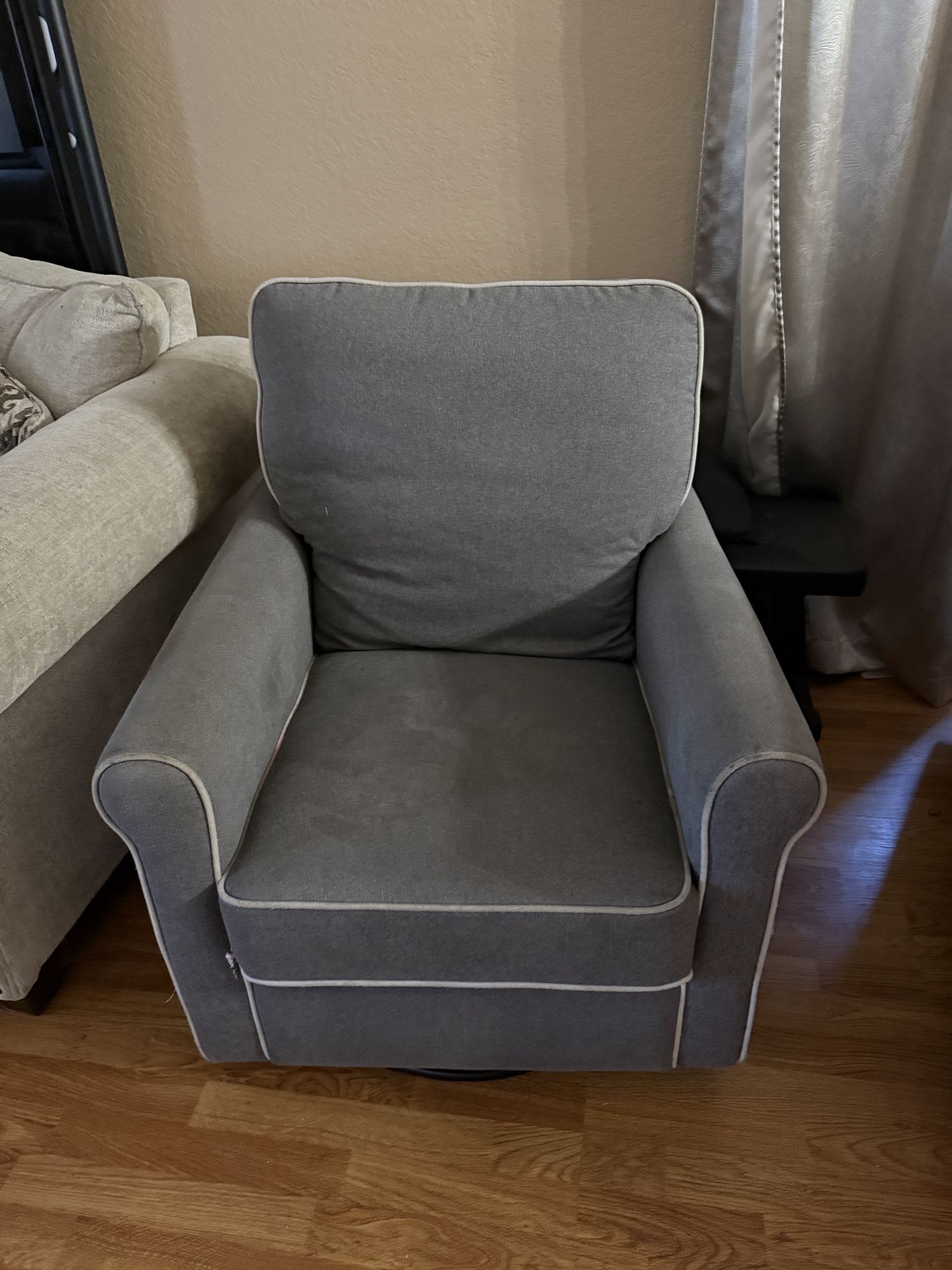 Gray Blue Rocking Chair