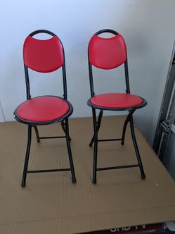 Portable  Folding stool/ chair padded seat, set of 5