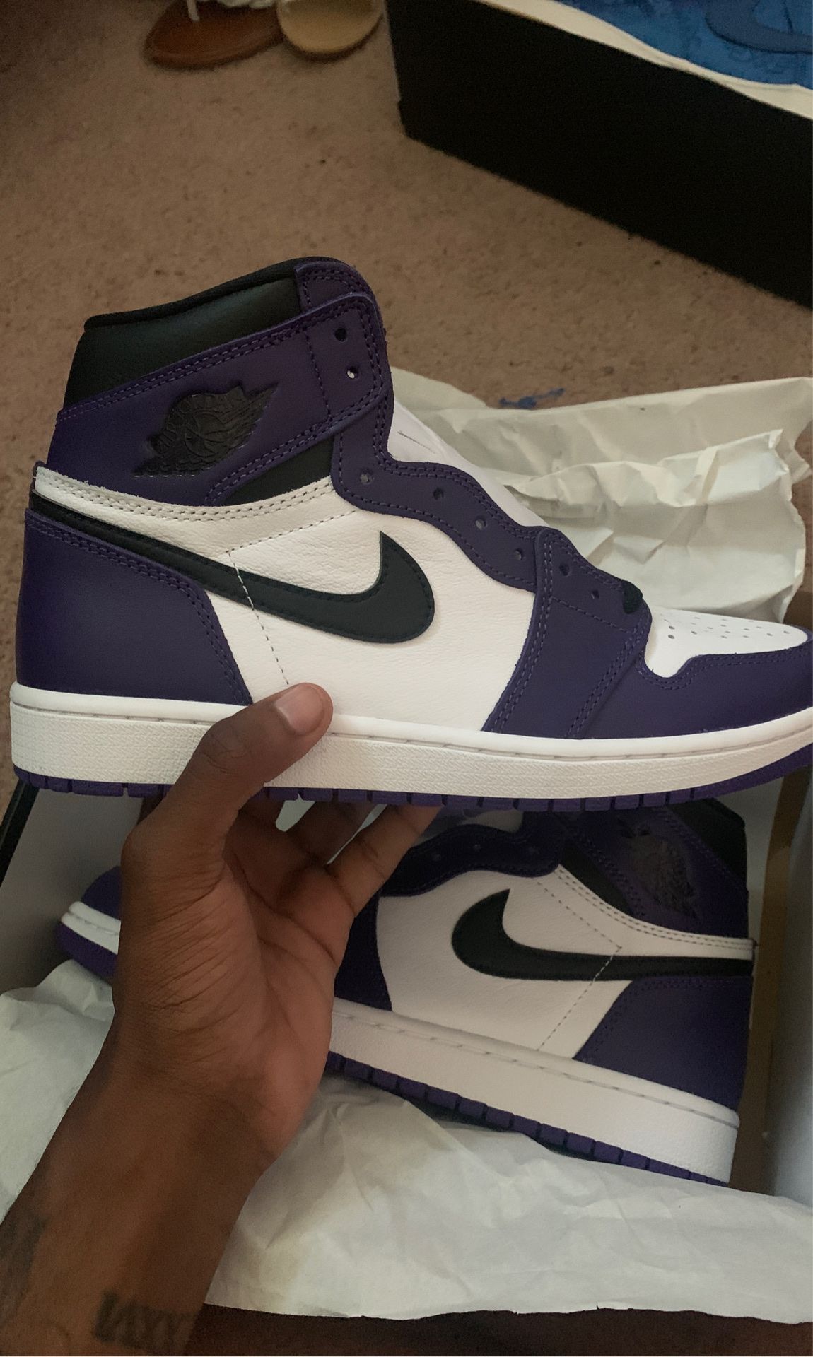 Jordan 1 court purple size 8.5