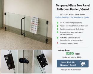 Tempered Glass - from sliding shower doors