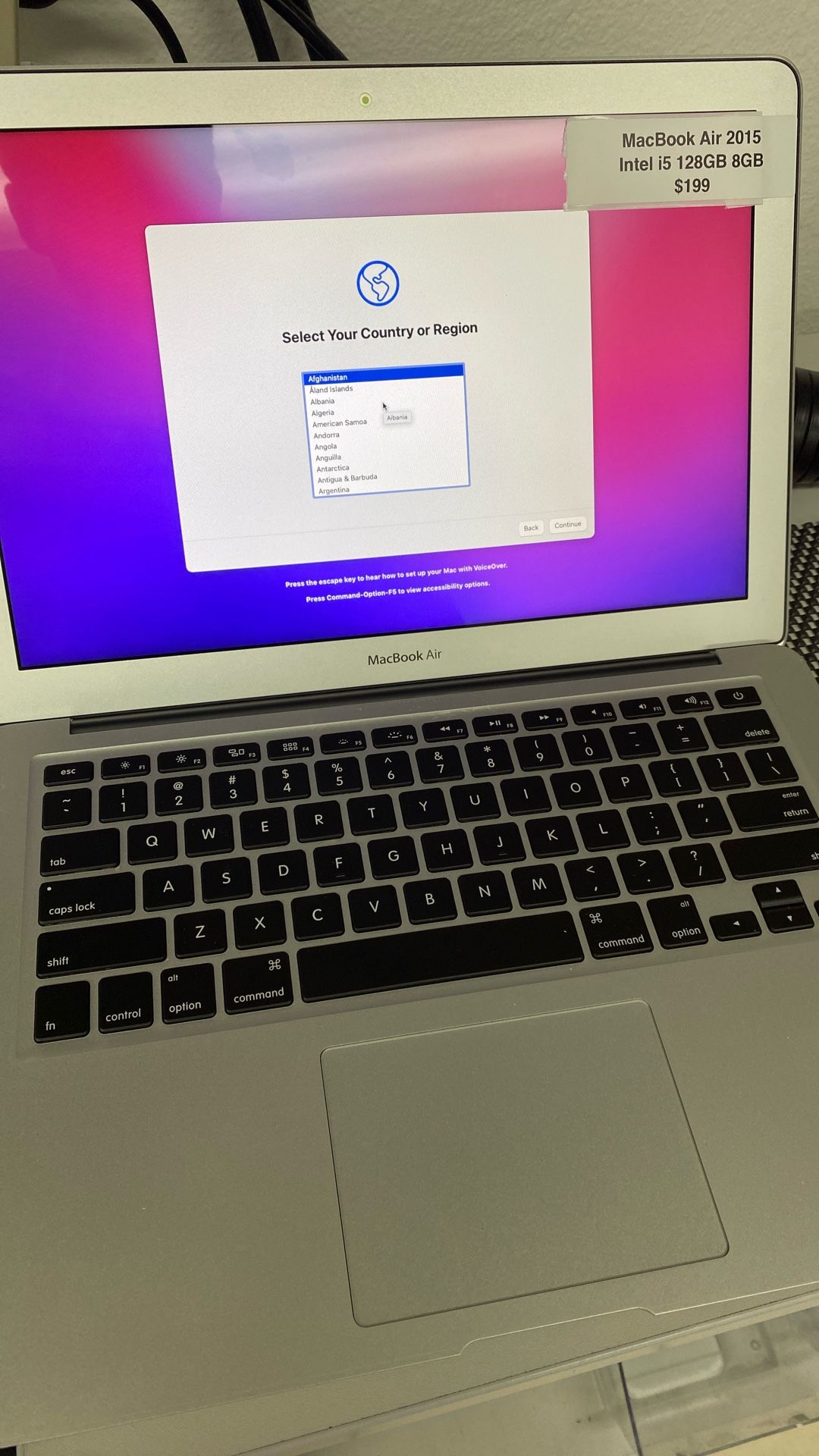 2015 MacBook Air i5 128GB SSD 8GB RAM