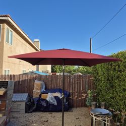 6.5" FT Square Market Umbrella Patio Color: Burgundy Base Not Included 