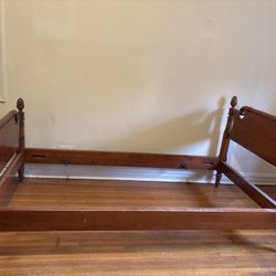 Twin Vintage Solid Wood Bed
