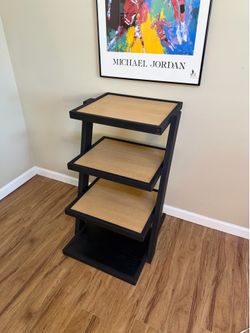 FurnitureWorks International 4 Tier Staggered Shelf Side Table Audio Rack