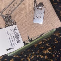 Brand New Gucci  Chain Bracelet   Pendant  Set 