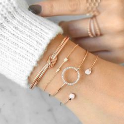 Women bracelet sets gold