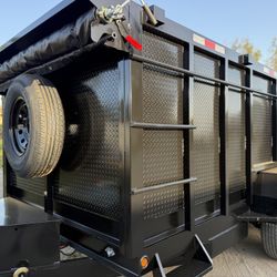 New 14ft Long SCISSOR LIFT Hydraulic. Dump Trailer with Accessories 🥇